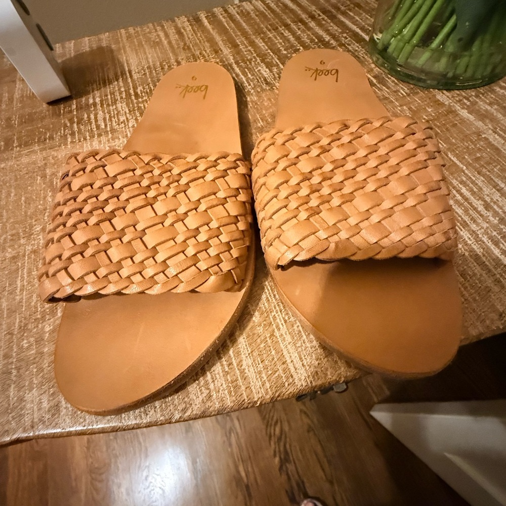 Beek Tan Woven Sandals